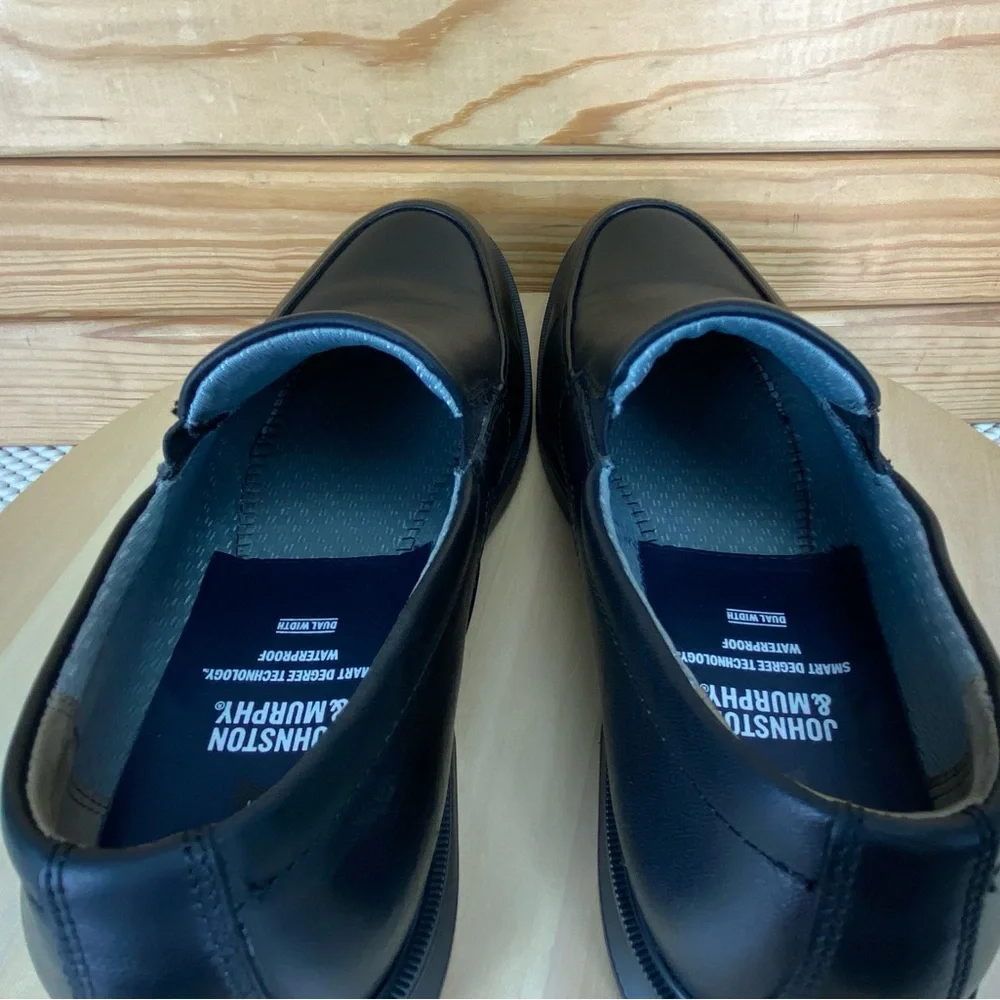 JOHNSTON & MURPHY MADDOX XC4 Men’s 9 US Slip-on WP Loafers Black Leather Shoes
